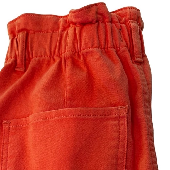 Express Super High Waisted Orange Denim Joggers - Picture 4 of 6